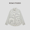 ROMI STUDIO“南法故事”莱赛尔羊毛亚麻混纺撞色条纹衬衣 24SST150 商品缩略图4