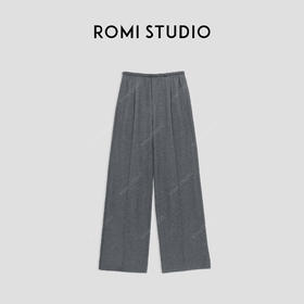 ROMI STUDIO“quiet luxury”80S美利奴绵羊毛软糯毛呢裤23AWK1185