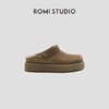 ROMI STUDIO “复古随性” 牛皮反绒勃肯包头一脚蹬毛毛鞋 23AWS070 商品缩略图0