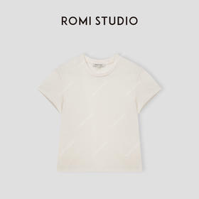 ROMI STUDIO“Cozy Design”羊 毛莫代尔新疆棉混纺短袖T恤24SST219