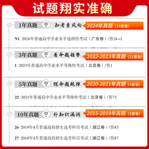 天利38套 2025新高考十年高考真题 化学 2015-2024年高考真题(教学考试研究院) 商品图3