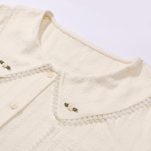 都市丽人睡衣生活家居长袖家居服针织提花薄女士棉质套装LHT1M8 商品图5