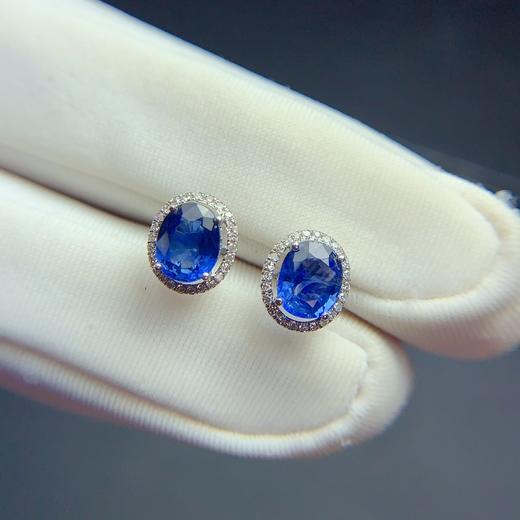 1.51ct 1.22g 蓝宝石耳钉 商品图3