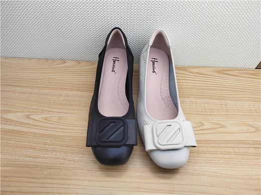 豪行夏季新款23249513真皮休闲低跟打孔女鞋凉鞋皮鞋 商品图2