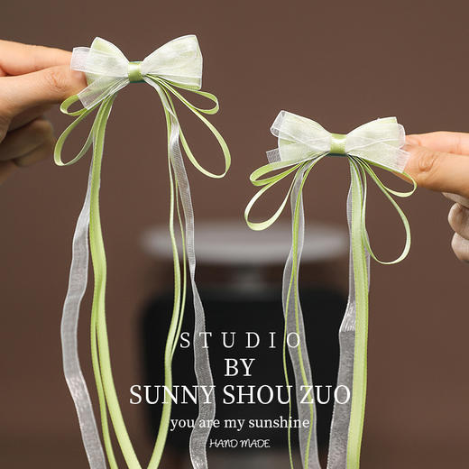 【迷你蝴蝶结发夹】儿童不伤发婴儿发卡盘发神器女孩发夹古风发带 商品图2