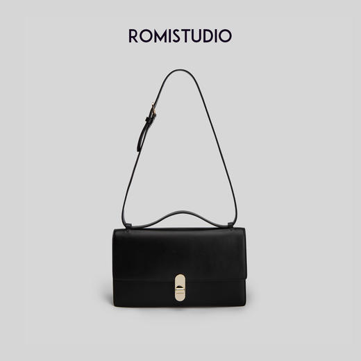 ROMI STUDIO“法式复古” 极简优雅通勤大容量牛皮单肩腋下包 B3548 商品图0