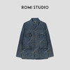 ROMI STUDIO“美式复古”牛仔棉酵石磨漂洗炒盐多口袋衬衣431W5002 商品缩略图0