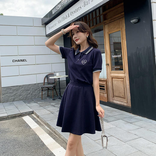 【内部价】[奢姿轻奢系列]大码女装夏季字母镶钻两件套胖妹妹时尚套装8942910067 商品图1