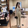 ROMI STUDIO“内外兼备”工字圆领修身条纹复古杏吊带背心M3776 商品缩略图3