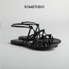 ROMI STUDIO 春夏新品法式气质平底细带山茶花夹趾露趾凉鞋 S3157 商品缩略图1