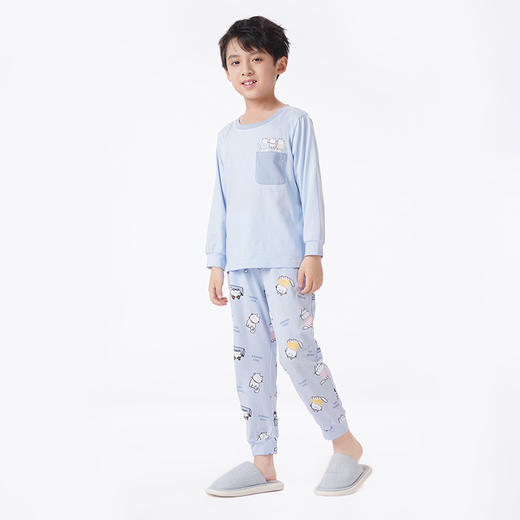 都市丽人眯雅佳睡衣超值精选长袖26支纯棉单面薄童装棉质长袖套装JHT2C8 商品图2