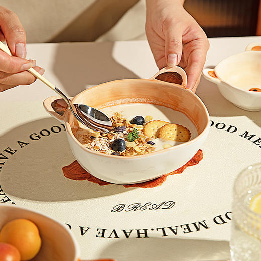 摩登主妇高颜值燕麦早餐甜品碗家用水果沙拉碗可爱餐具酸奶碗大碗 商品图1