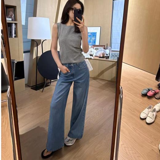 ROMI STUDIO“内外兼备”腰部开叉纽扣可扣薄款无袖针织背心M3903 商品图3