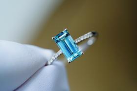 1ct 海蓝宝戒指