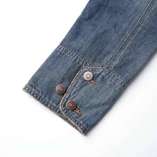 ROMI STUDIO“美式复古”牛仔棉酵石磨漂洗炒盐多口袋衬衣431W5002 商品图4
