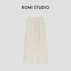 ROMI STUDIO“软糯羊毛”腔调穿搭醋酸羊毛混纺阔腿休闲裤23AWK1271