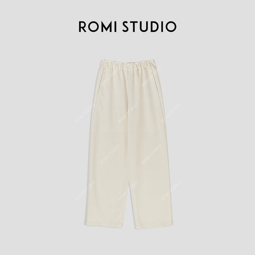 ROMI STUDIO“软糯羊毛”腔调穿搭醋酸羊毛混纺阔腿休闲裤23AWK1271 商品图0