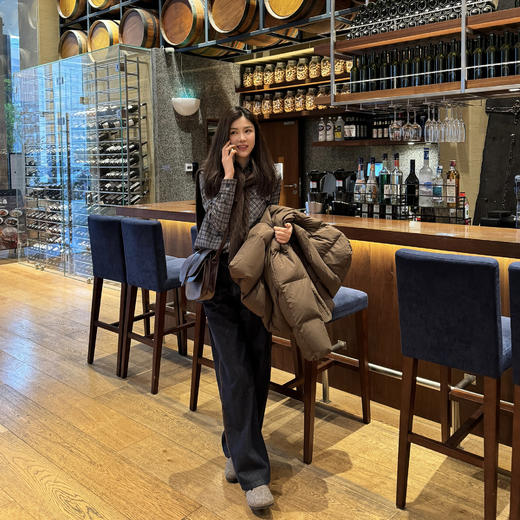 ROMI STUDIO“美式复古”腔调穿搭细格纹拼灯芯绒长袖衬衣24SST118 商品图3