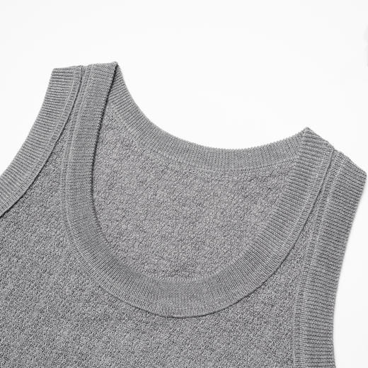 ROMI STUDIO60支羊毛混纺气质U领针织简约打底背心马甲23AWM881 商品图2