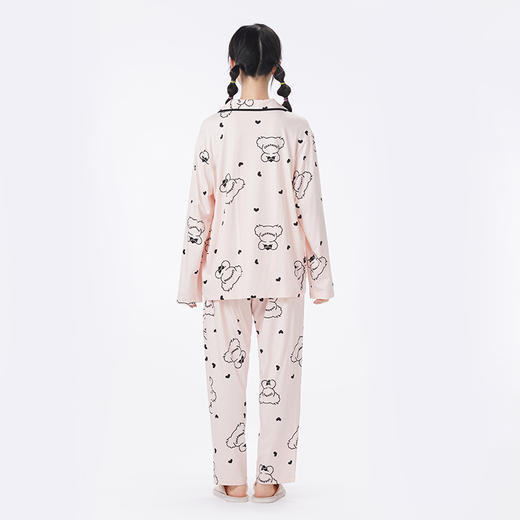 都市丽人睡衣生活家居长袖家居服26支CVC单面薄女士棉质套装LHT1M3 商品图3
