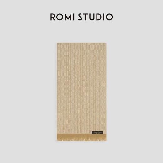 ROMI STUDIO“棕标系列”美丽诺羊毛羊绒混纺亲肤柔软围巾 23AWS465 商品图0