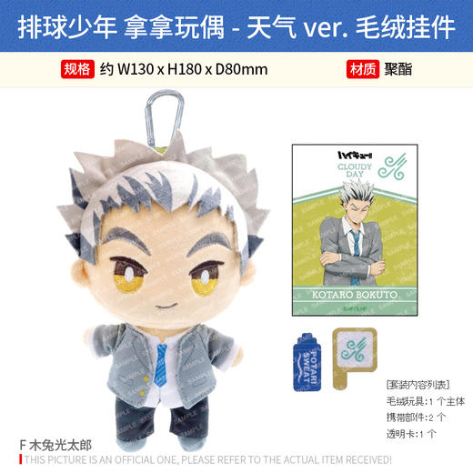 日本正版 排球少年 拿拿玩偶-天气ver. 周边谷子 商品图4