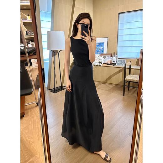 ROMI STUDIO“法式优雅” 复古简约高腰修身茧型鱼尾黑色半裙 Q3543 商品图1