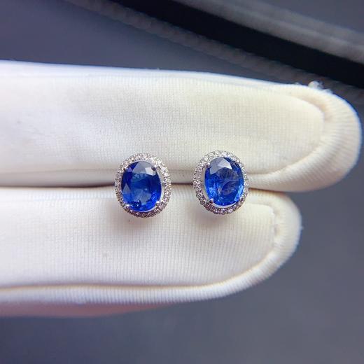1.51ct 1.22g 蓝宝石耳钉 商品图4