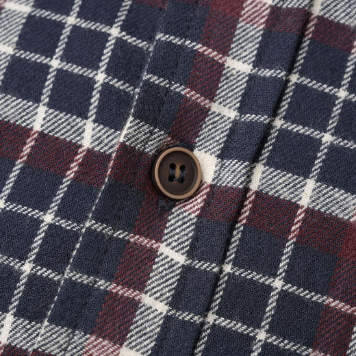 ROMI STUDIO“美式复古”100%棉水洗磨毛宽松格纹翻领衬衣24SST212 商品图2