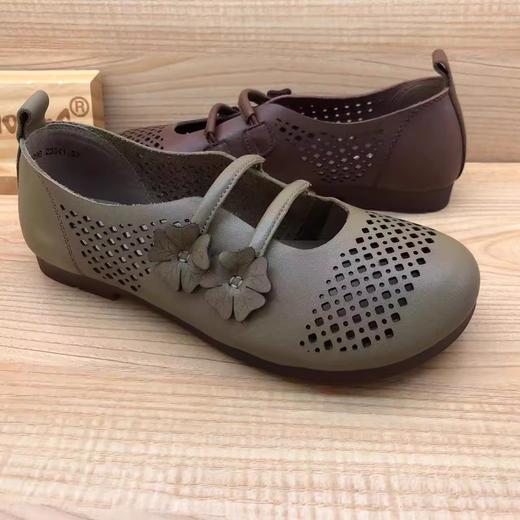 2023年夏季新品时尚休闲真皮浅口软底女单鞋23299296 商品图3