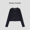 ROMI STUDIO“松弛高知”100%绵羊毛细腻轻薄圆领针织开衫24SSF158 商品缩略图1