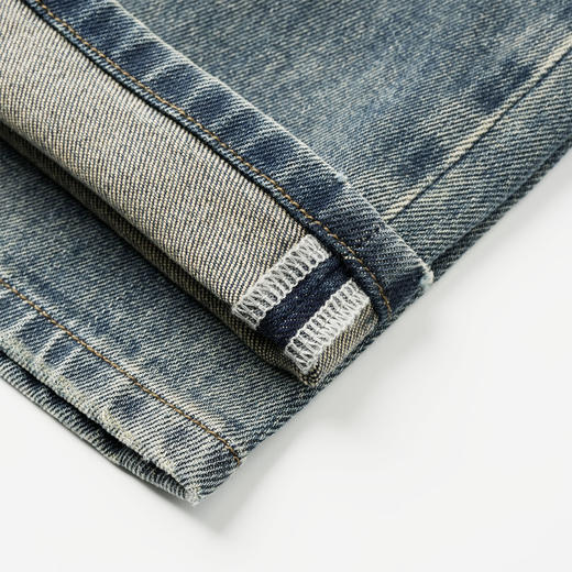 ROMI STUDIO“Classic Retro”牛仔棉微弹水洗猫须牛仔裤 23AWN1459 商品图4