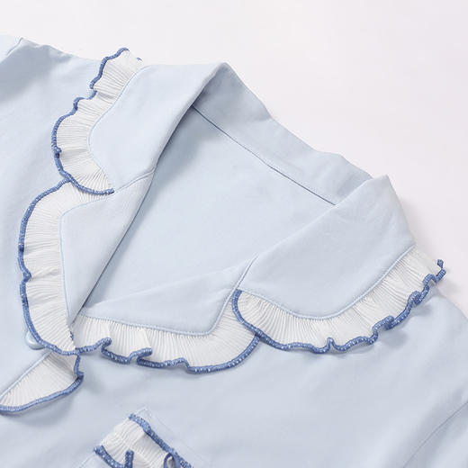 都市丽人睡衣会员精选长袖家居服26支TC65/35单面薄女士棉质套装LHT1W5 商品图1