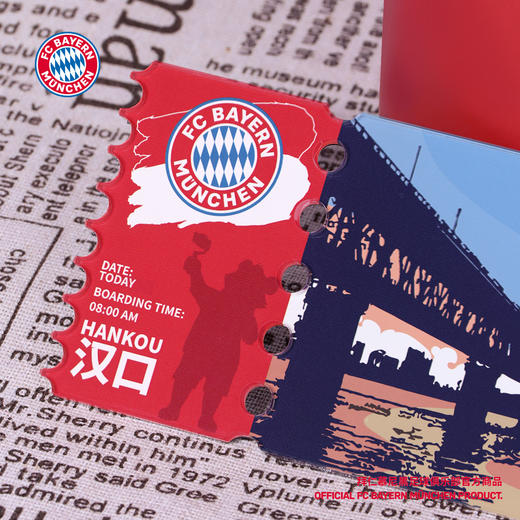 【官方正版】拜仁慕尼黑足球俱乐部|武汉行城市纪念票根冰箱贴球迷 商品图3
