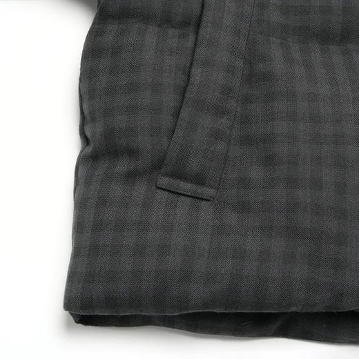 ROMI STUDIO“经典升级”90白鹅绒百搭立领黑色格纹羽绒服 23AWW815 商品图2