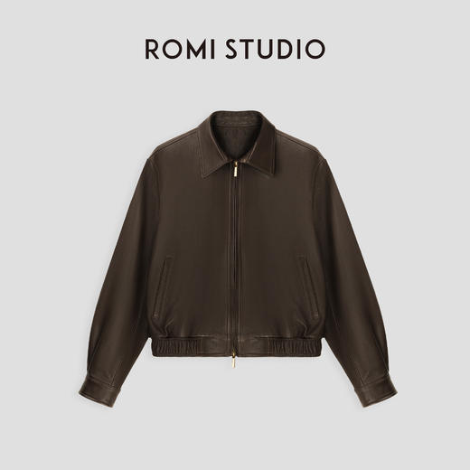 ROMI STUDIO'秋冬美拉德”100%意大利绵羊皮短款夹克皮衣23AWW397 商品图0