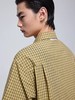Simple Project/Y24117/黄绿格纹布包扣双褶侧缝插片短袖衬衫 商品缩略图3
