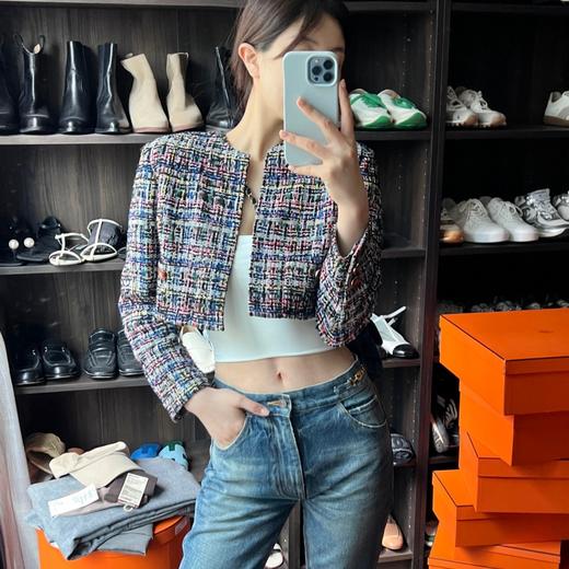 ROMI STUDIO【高定系列】 气质小香风复古拼色小个子短款外套 W3478 商品图1