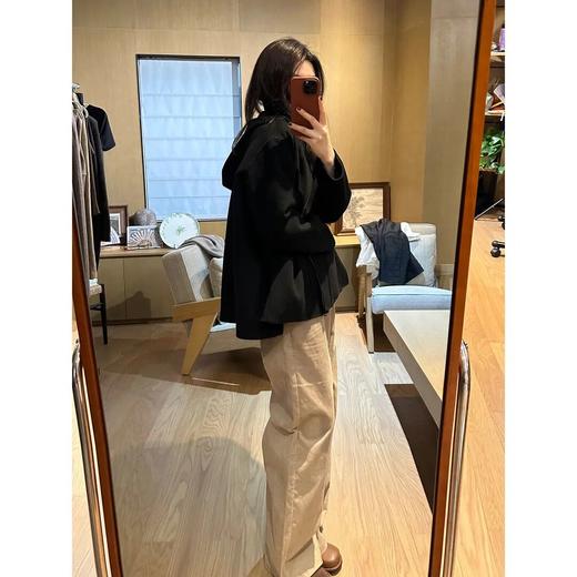 ROMI STUDIO“棕标系列”100澳洲绵羊毛连帽双面呢大衣外套23AWW344 商品图1