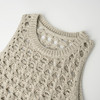 ROMI STUDIO“纵横交织”3针亚麻棉禾纸纱混纺镂空针织背心24SSM942 商品缩略图1