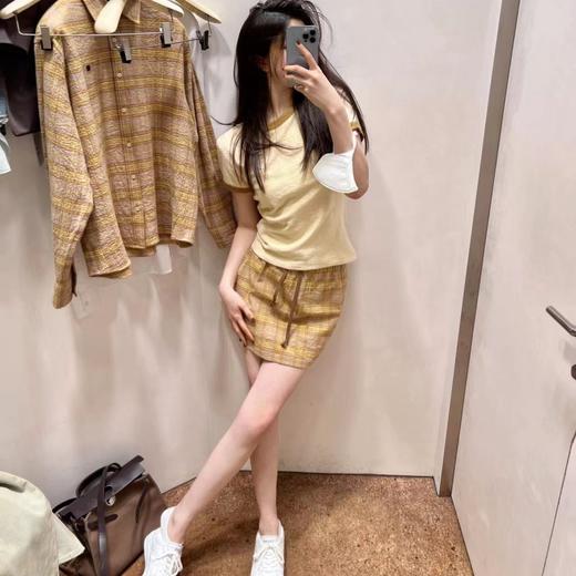 ROMI STUDIO【luxy系列】春夏简约拼色修身毛巾料短袖t恤 T3084 商品图1