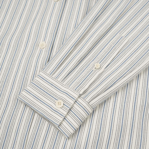 ROMI STUDIO“南法故事”莱赛尔羊毛亚麻混纺撞色条纹衬衣 24SST150 商品图7