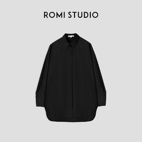 ROMI STUDIO万元高定私服 ~ 质感满满宽松廓版翻领长袖衬衣 T2476