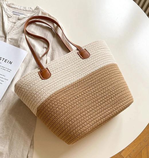 森系草编托特包，百搭时髦、通勤大容量 商品图5