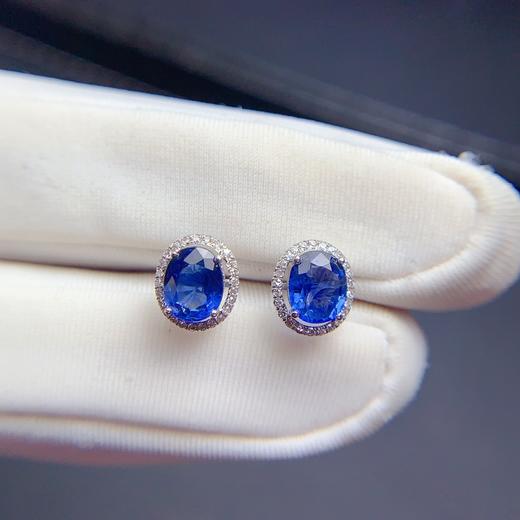 1.51ct 1.22g 蓝宝石耳钉 商品图0