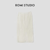 ROMI STUDIO“夏日浮想”100%亚麻纸皱感砂洗洗水直筒半裙 421X5114 商品缩略图4