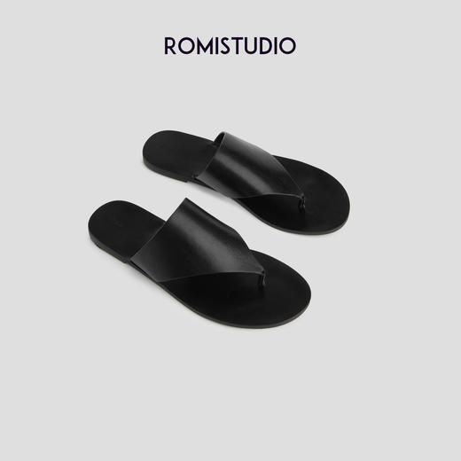 ROMI STUDIO”简约休闲“三角人字夹趾平底度假外穿拖鞋S3658 商品图2