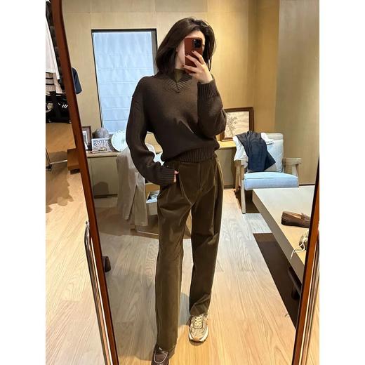 ROMI STUDIO“优雅过冬” 绵羊毛混纺腔调穿搭V领针织毛衣 23AWM318 商品图2