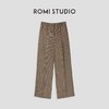 ROMI STUDIO “quiet luxury” 羊毛粗纺高腰直筒格纹西裤 23AWK269 商品缩略图0