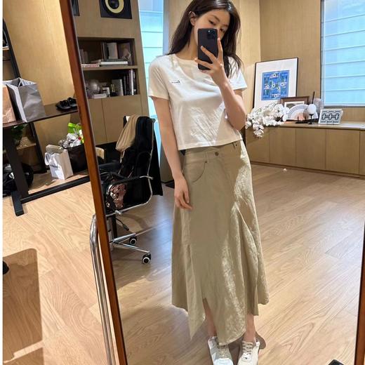 ROMI STUDIO"经典升级"棉麻立体裁剪高腰不规则裙摆半裙长裙Q3763 商品图2